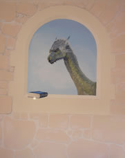 Saphira in Castle Window Wall Mural