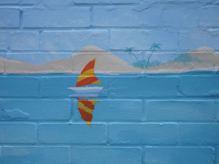 Close up of sailing boat