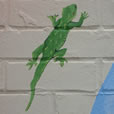 Close up of Gecko Mural